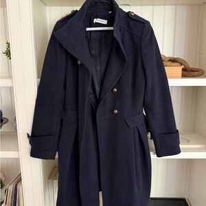 NAF NAF Dark Blue Pea Coat